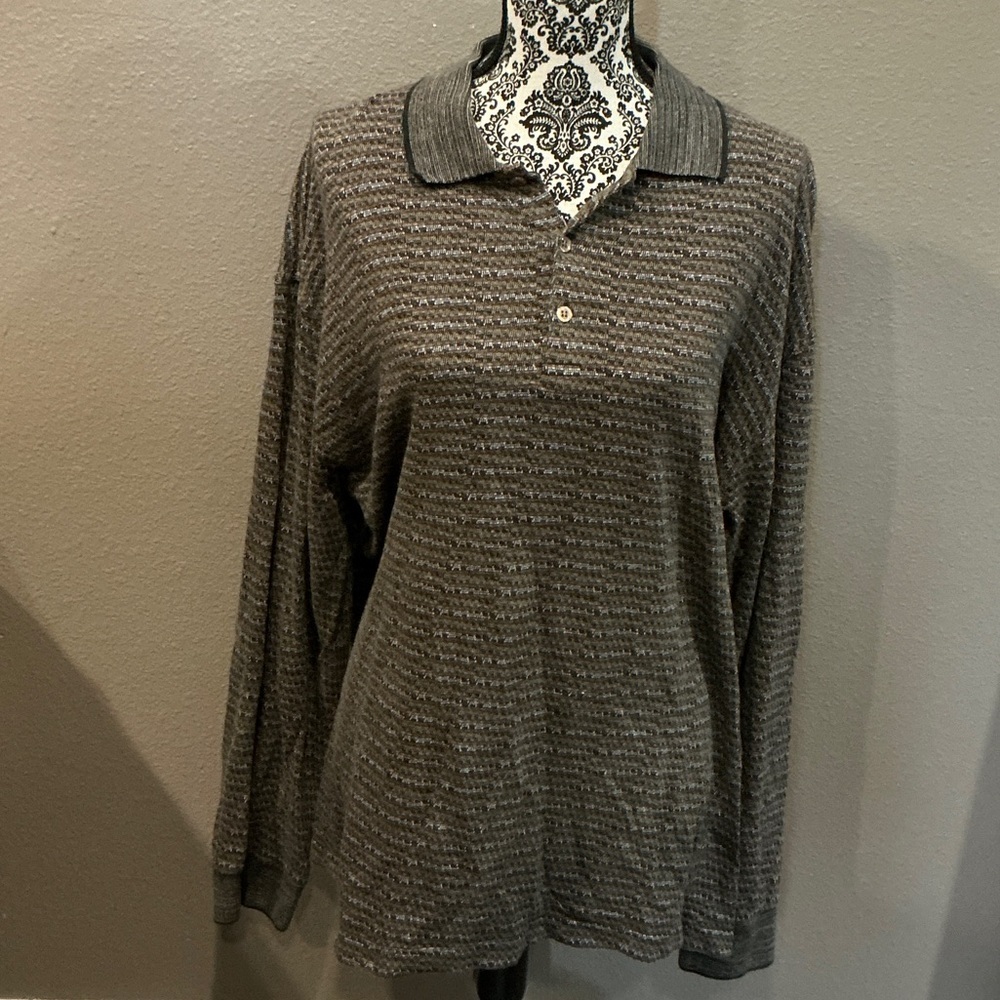 Jhane Barnes Multicolor Patterned Polo Size Large